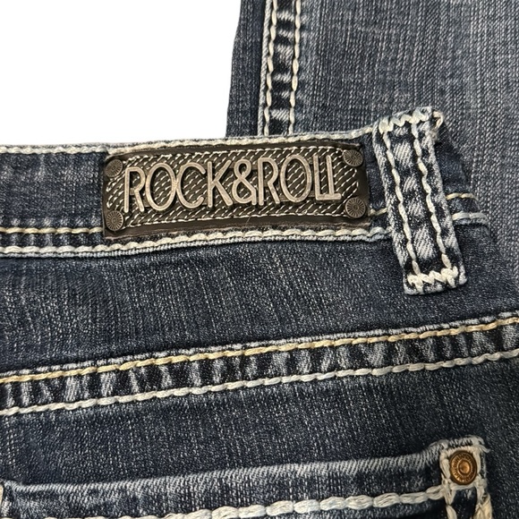 ROCK&ROLL Cowgirl boot cut riding jeans 32x34 - Picture 7 of 9